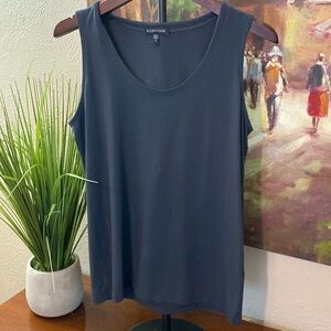 Eileen Fisher Dark Gray Organic Jersey Tank Size Small